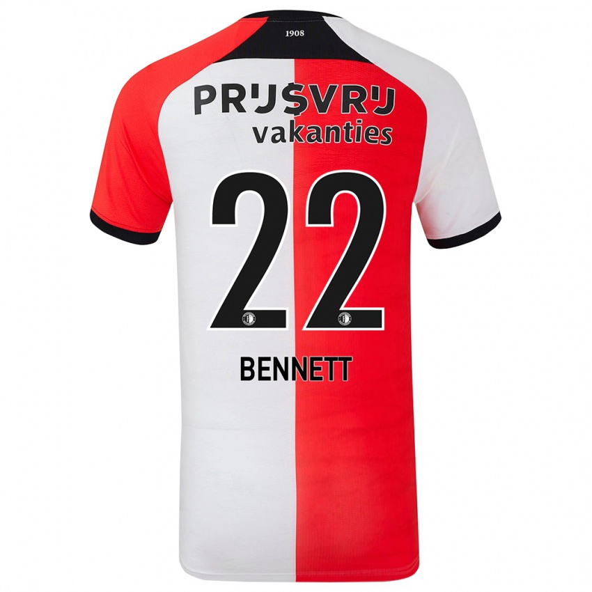 Criança Camisola Walter Bennett #22 Branco Vermelho Principal 2024/25 Camisa Brasil