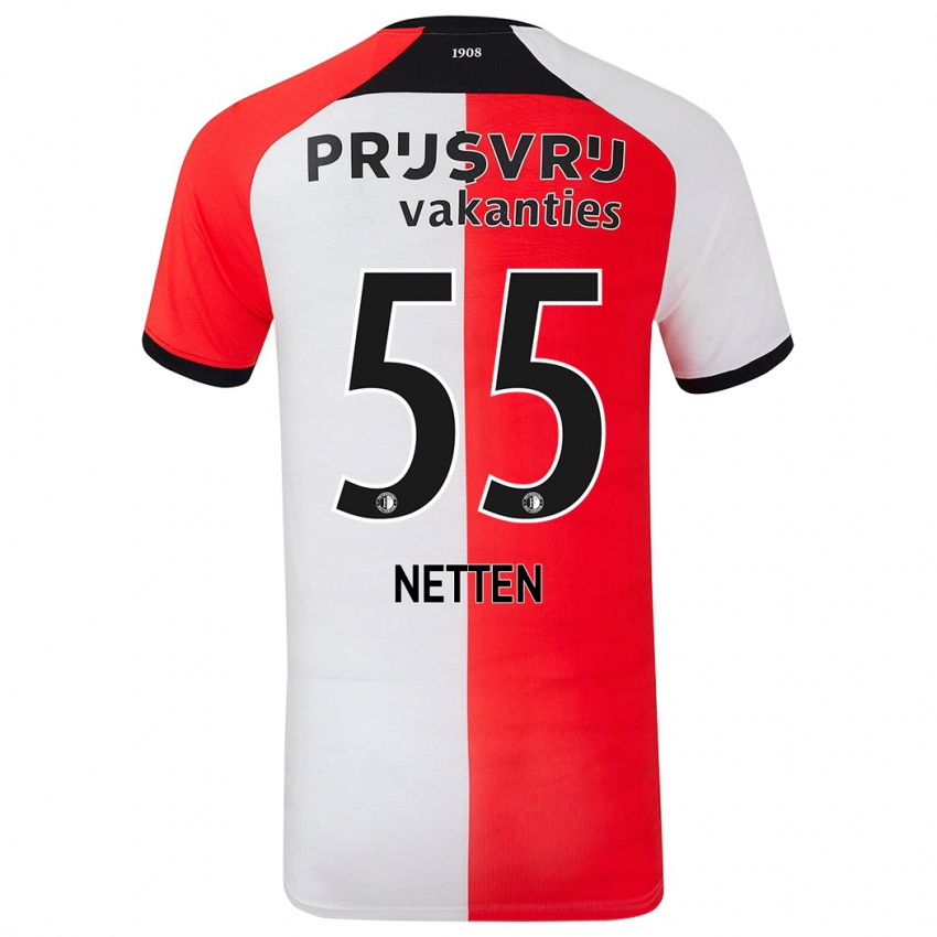 Criança Camisola Luc Netten #55 Branco Vermelho Principal 2024/25 Camisa Brasil