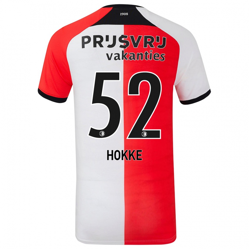 Criança Camisola Milan Hokke #52 Branco Vermelho Principal 2024/25 Camisa Brasil