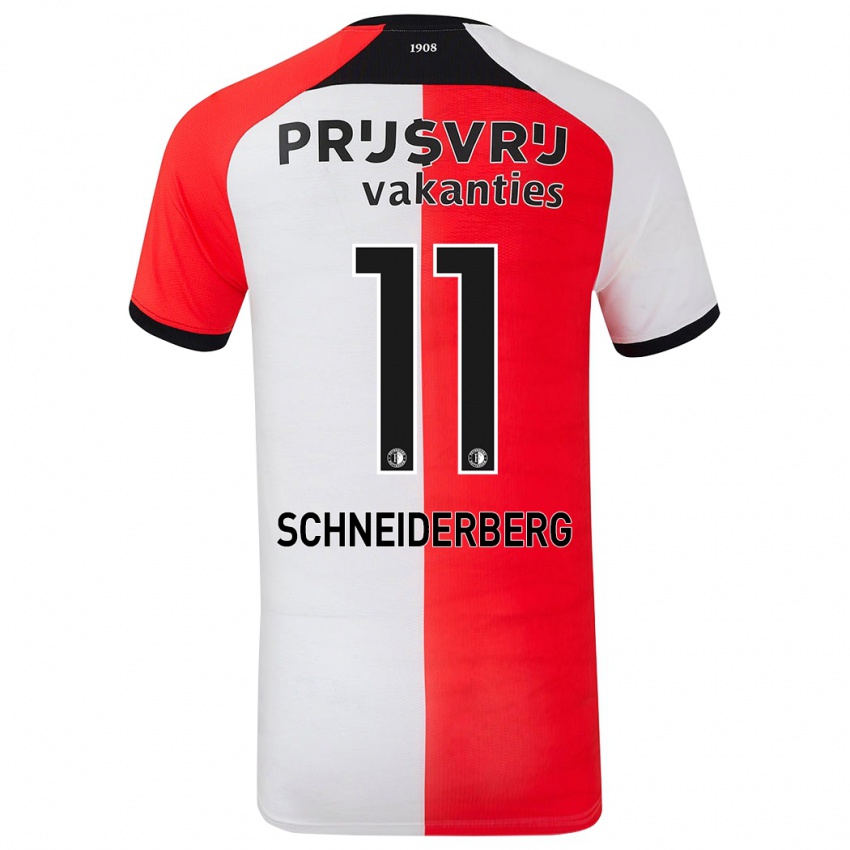 Criança Camisola July Schneiderberg #11 Branco Vermelho Principal 2024/25 Camisa Brasil