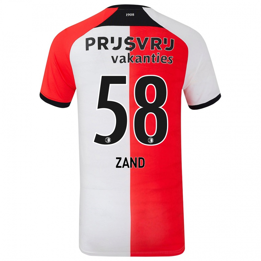 Criança Camisola Shiloht Zand #58 Branco Vermelho Principal 2024/25 Camisa Brasil