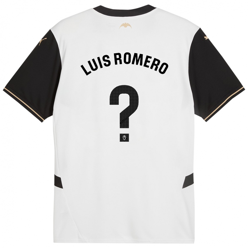 Criança Camisola Luis Romero #0 Preto Branco Principal 2024/25 Camisa Brasil