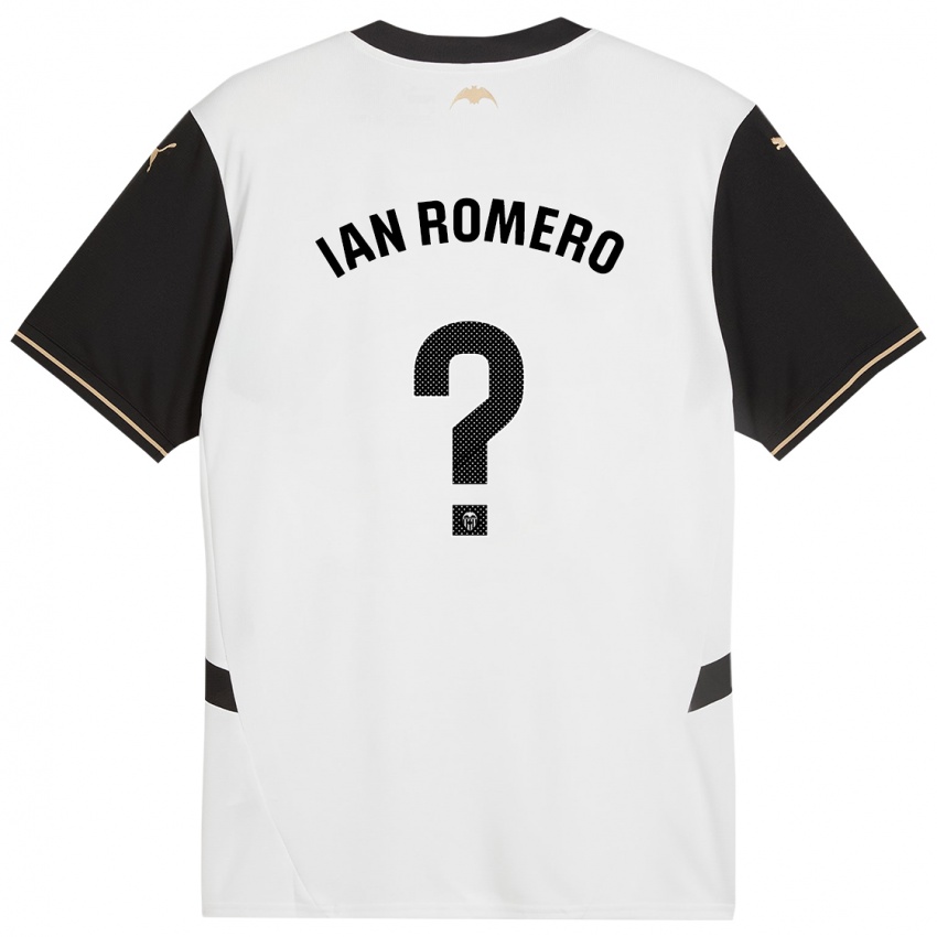 Criança Camisola Ian Romero #0 Preto Branco Principal 2024/25 Camisa Brasil