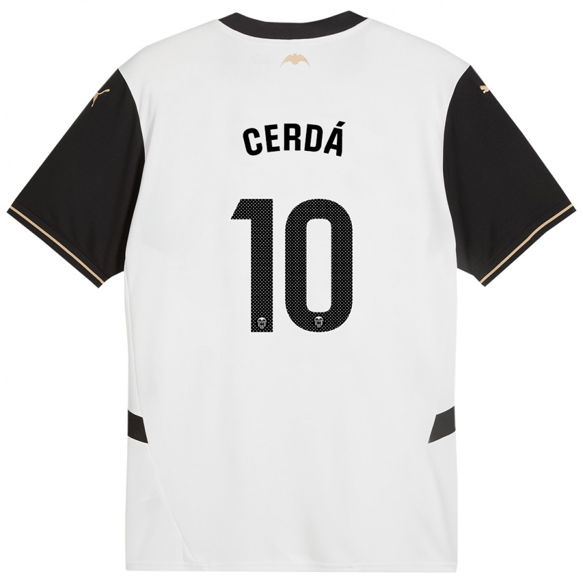 Criança Camisola Alex Cerdá #10 Preto Branco Principal 2024/25 Camisa Brasil