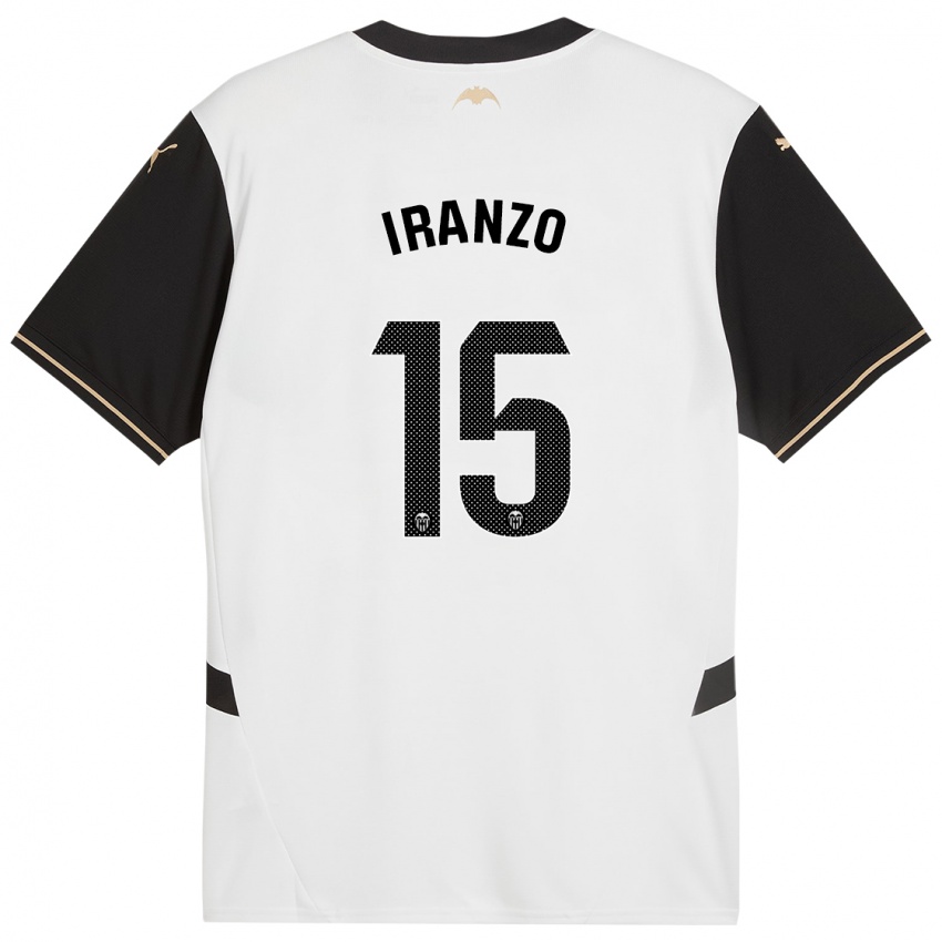 Criança Camisola Rubén Iranzo #15 Preto Branco Principal 2024/25 Camisa Brasil