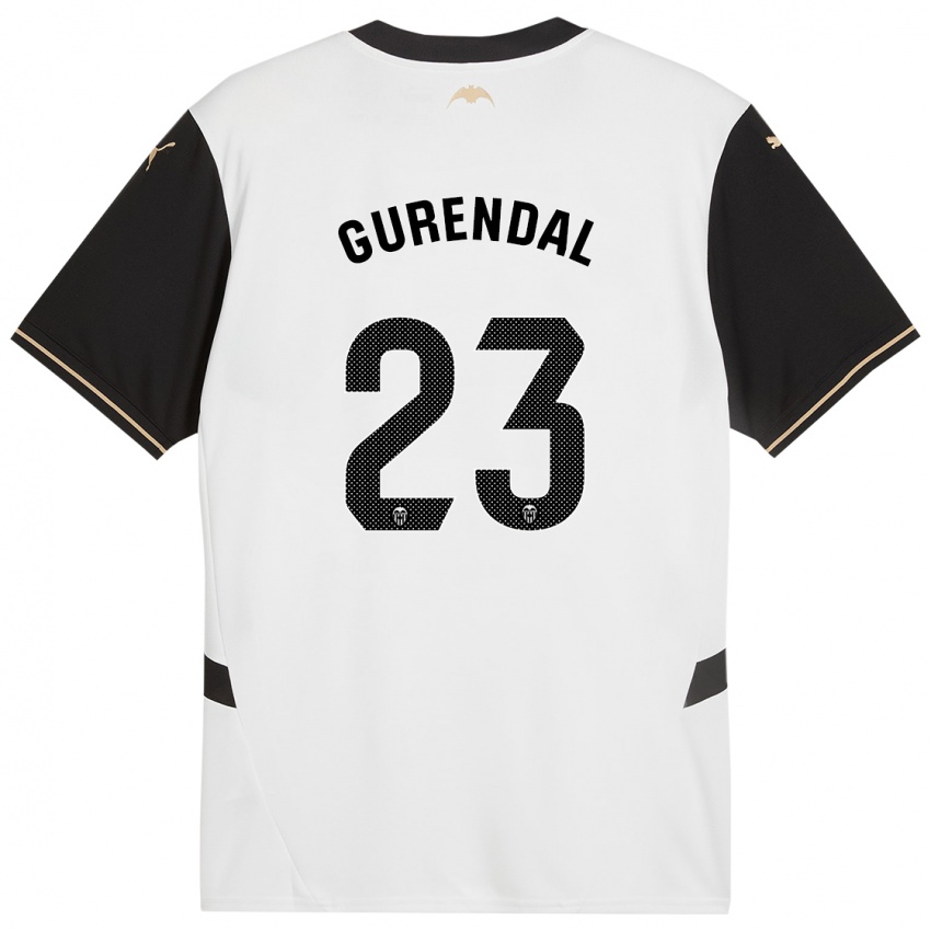 Criança Camisola Alexander Gurendal #23 Preto Branco Principal 2024/25 Camisa Brasil