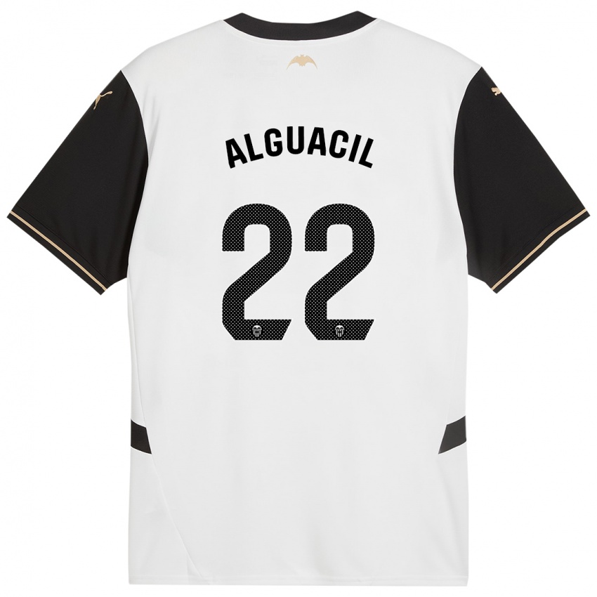 Criança Camisola Ainhoa Alguacil #22 Preto Branco Principal 2024/25 Camisa Brasil