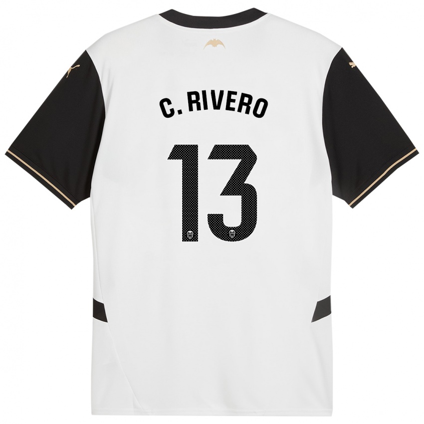 Criança Camisola Cristian Rivero #13 Preto Branco Principal 2024/25 Camisa Brasil