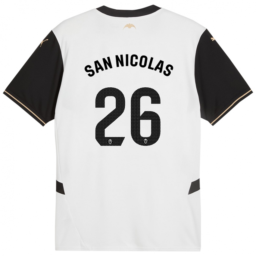 Criança Camisola Olga San Nicolas #26 Preto Branco Principal 2024/25 Camisa Brasil