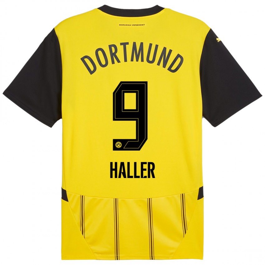 Criança Camisola Sebastien Haller #9 Preto Amarelo Principal 2024/25 Camisa Brasil