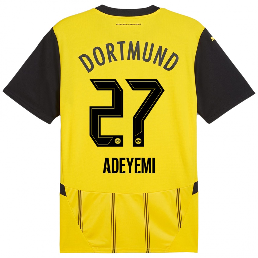 Criança Camisola Karim Adeyemi #27 Preto Amarelo Principal 2024/25 Camisa Brasil