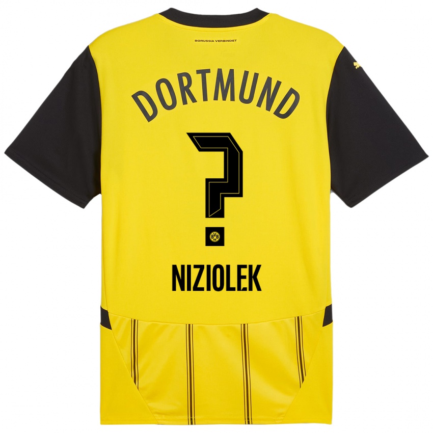 Criança Camisola Alex Niziolek #0 Preto Amarelo Principal 2024/25 Camisa Brasil