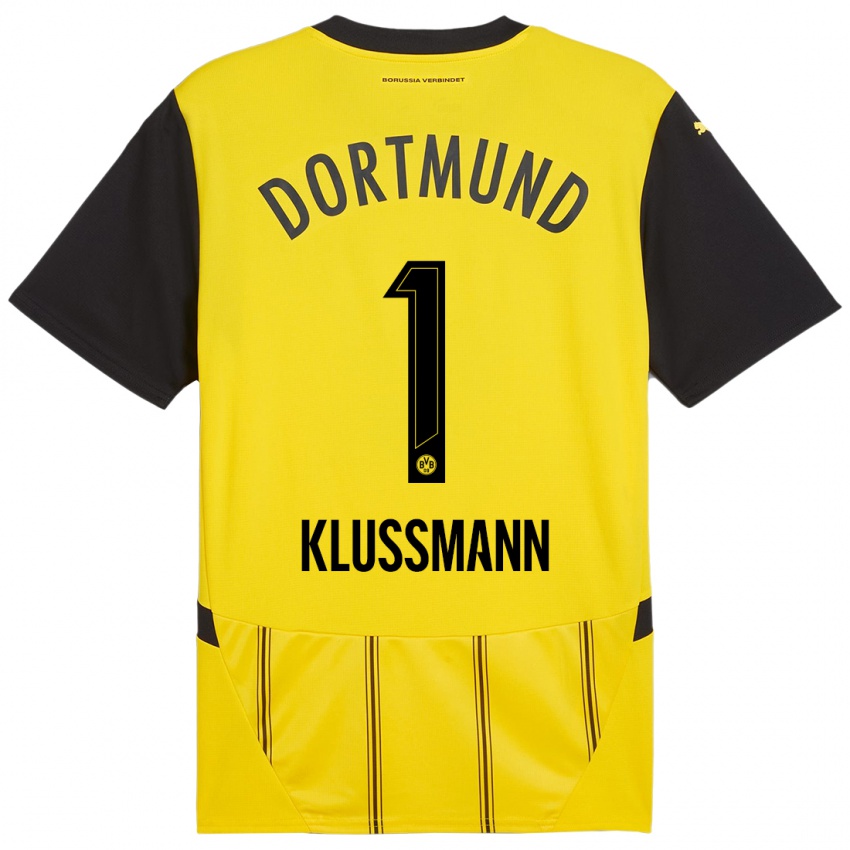 Criança Camisola Leon Klußmann #1 Preto Amarelo Principal 2024/25 Camisa Brasil