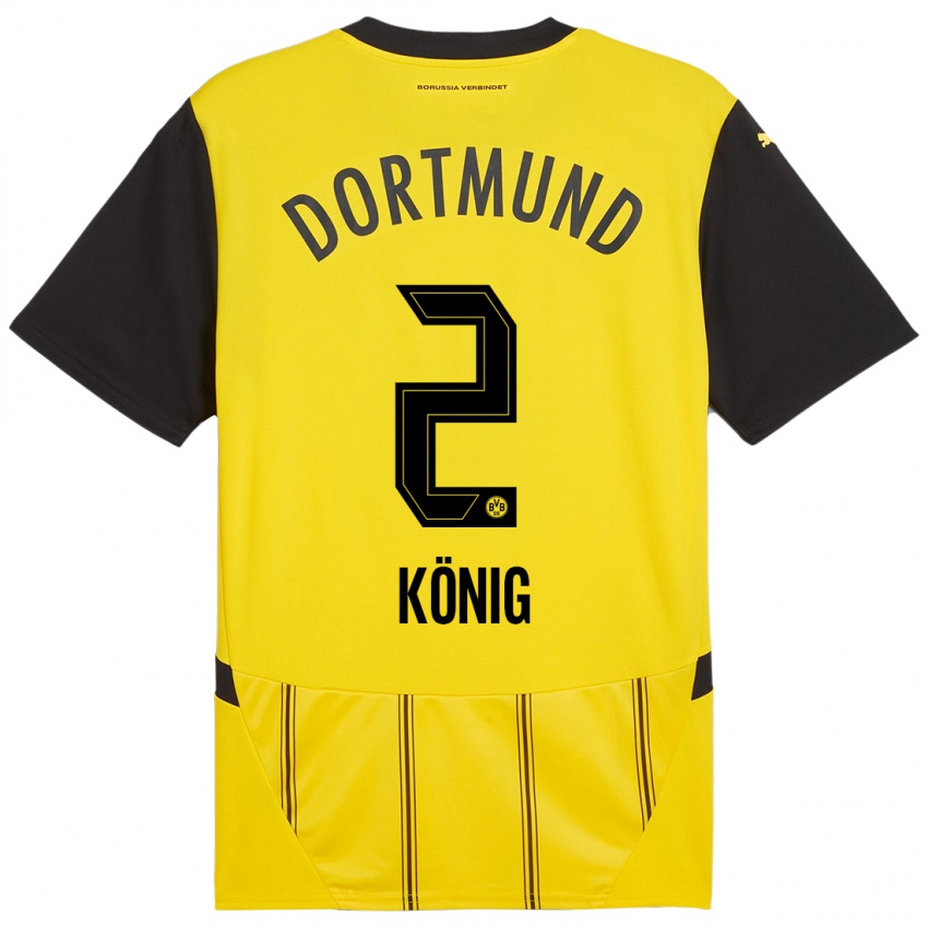 Criança Camisola Niklas König #2 Preto Amarelo Principal 2024/25 Camisa Brasil