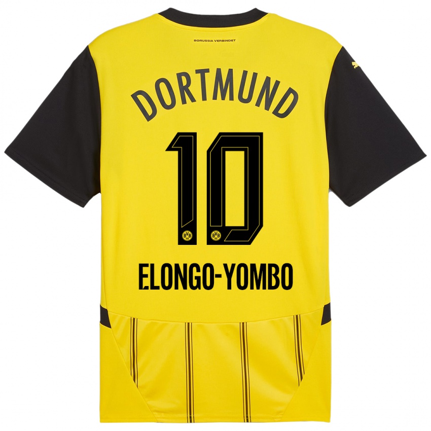 Criança Camisola Rodney Elongo-Yombo #10 Preto Amarelo Principal 2024/25 Camisa Brasil