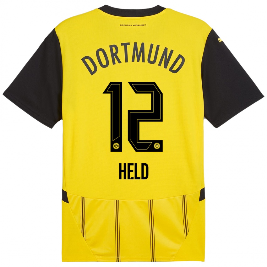 Criança Camisola Aaron Held #12 Preto Amarelo Principal 2024/25 Camisa Brasil