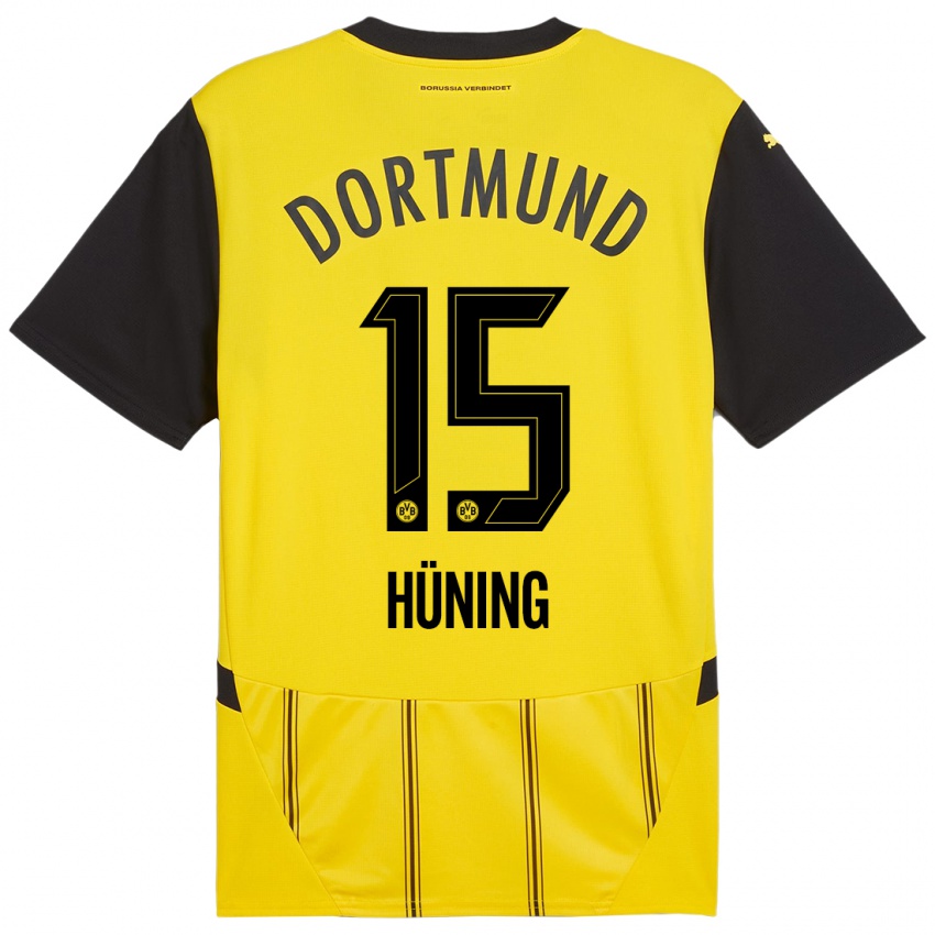 Criança Camisola Ben Hüning #15 Preto Amarelo Principal 2024/25 Camisa Brasil