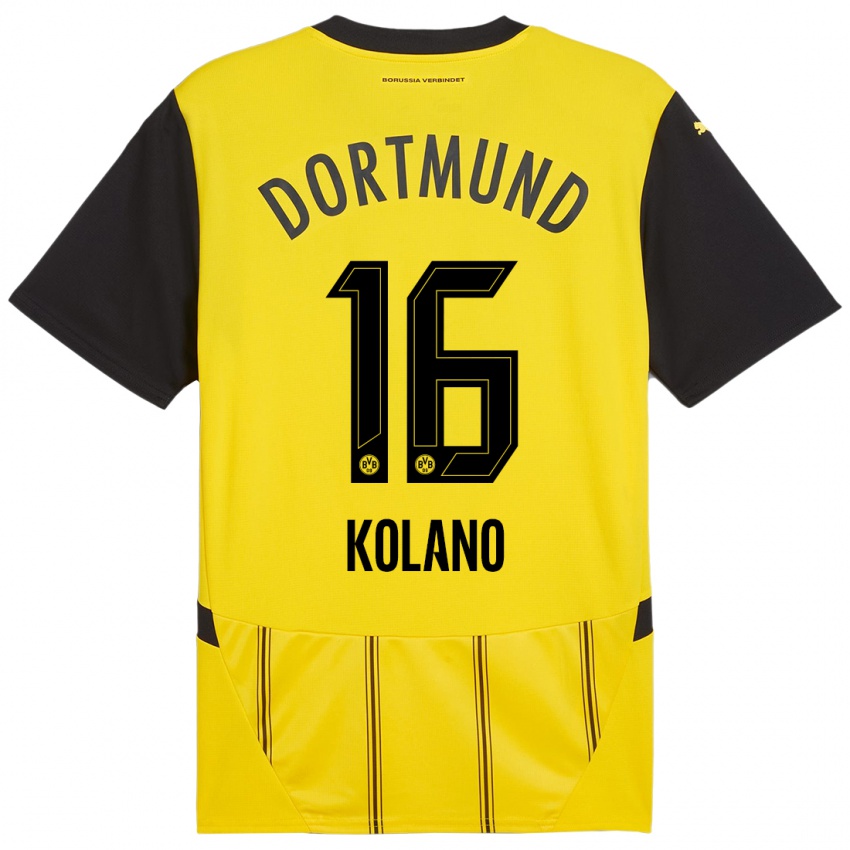 Criança Camisola Damian Kolano #16 Preto Amarelo Principal 2024/25 Camisa Brasil