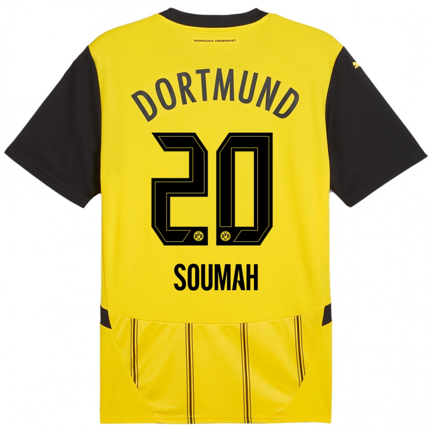 Criança Camisola Moussa Soumah #20 Preto Amarelo Principal 2024/25 Camisa Brasil