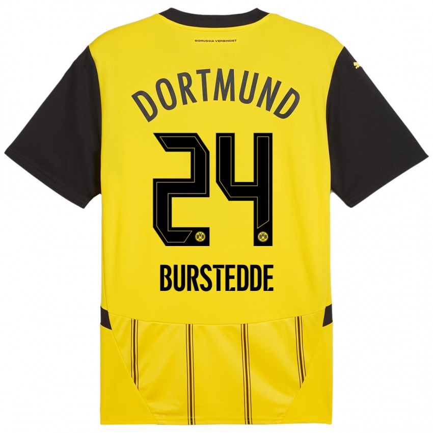 Criança Camisola Joshua Burstedde #24 Preto Amarelo Principal 2024/25 Camisa Brasil