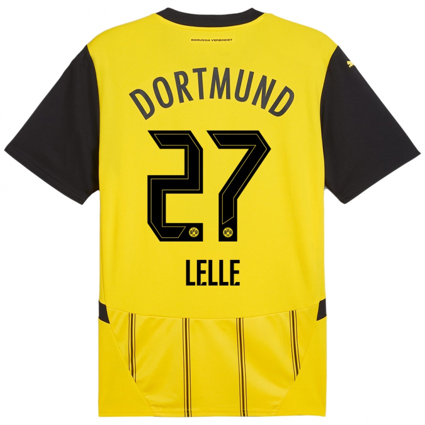 Criança Camisola David Lelle #27 Preto Amarelo Principal 2024/25 Camisa Brasil