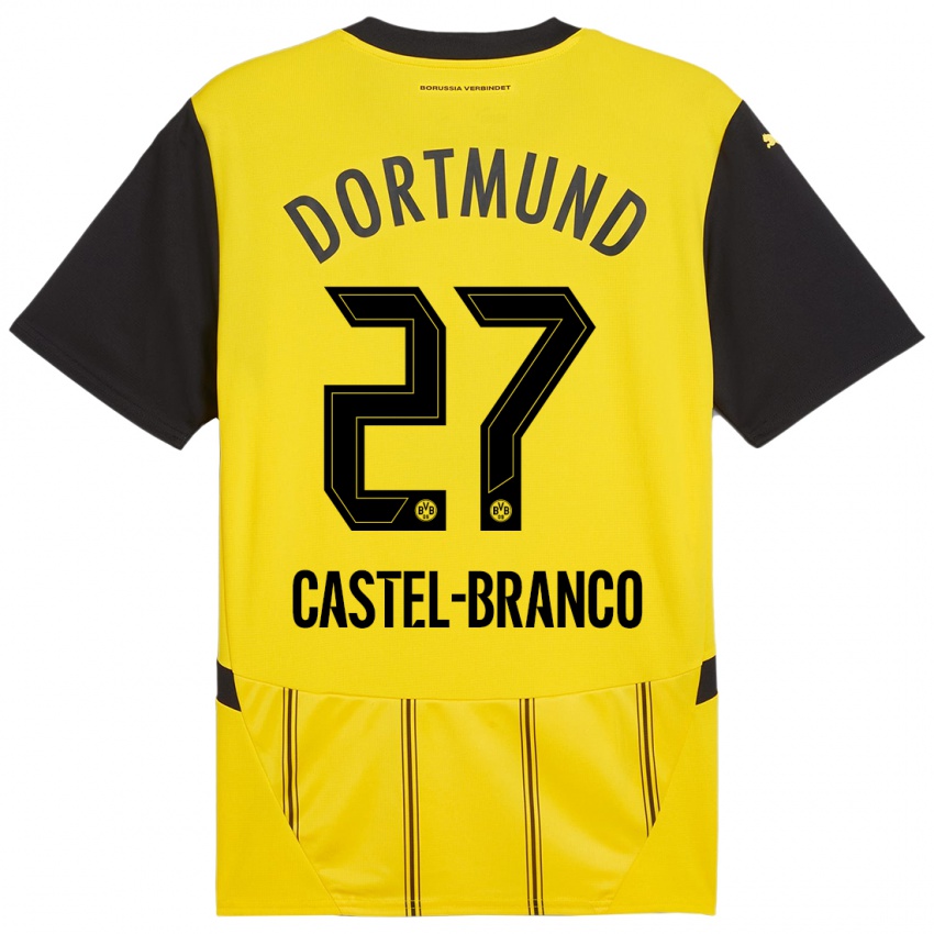 Criança Camisola Diego Castel-Branco #27 Preto Amarelo Principal 2024/25 Camisa Brasil