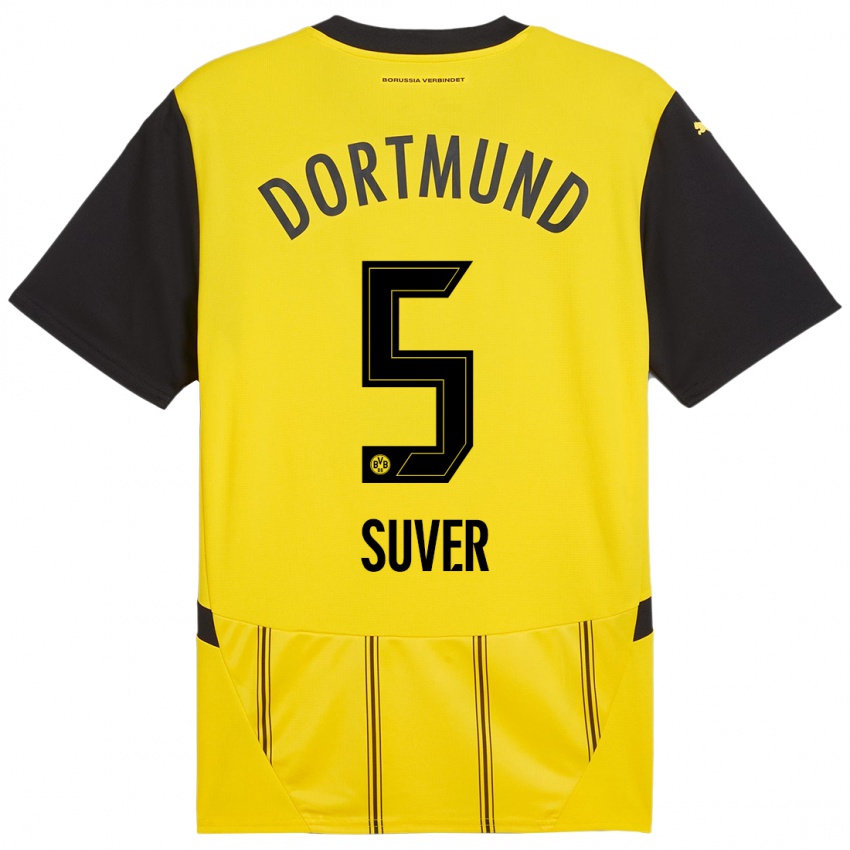 Criança Camisola Mario Suver #5 Preto Amarelo Principal 2024/25 Camisa Brasil