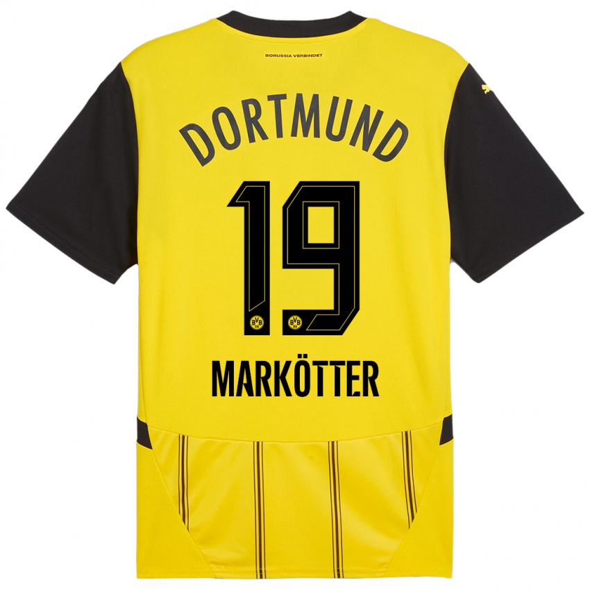 Criança Camisola Jonah Markötter #19 Preto Amarelo Principal 2024/25 Camisa Brasil