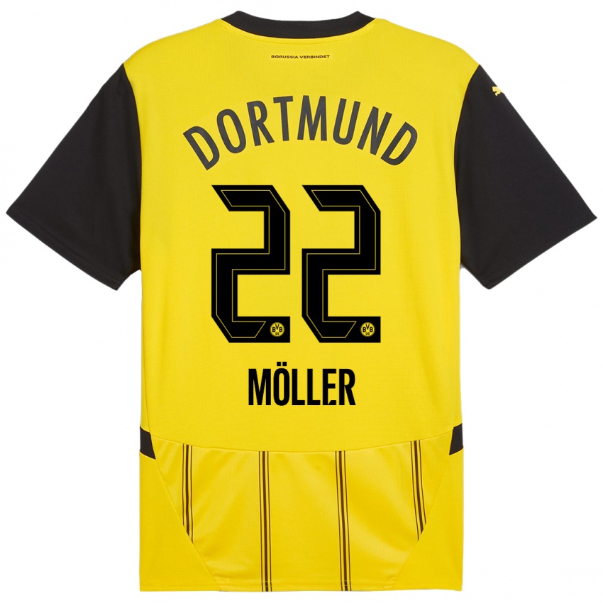 Criança Camisola Paul Möller #22 Preto Amarelo Principal 2024/25 Camisa Brasil