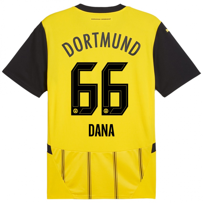 Criança Camisola Bleckmann Dana #66 Preto Amarelo Principal 2024/25 Camisa Brasil