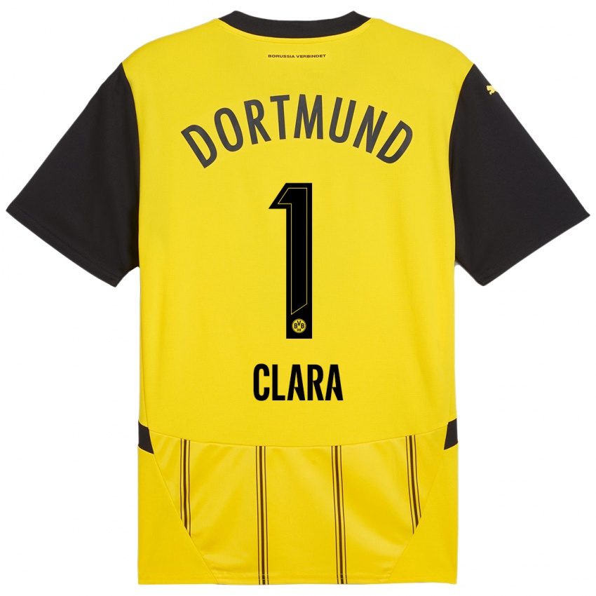 Criança Camisola Woltering Clara #1 Preto Amarelo Principal 2024/25 Camisa Brasil