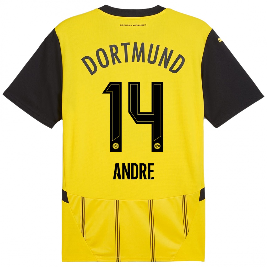 Criança Camisola Fuhr Andre #14 Preto Amarelo Principal 2024/25 Camisa Brasil