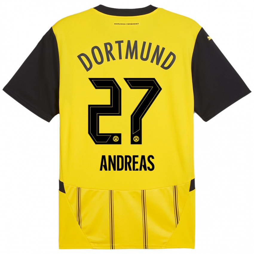 Criança Camisola Kuno Andreas #27 Preto Amarelo Principal 2024/25 Camisa Brasil