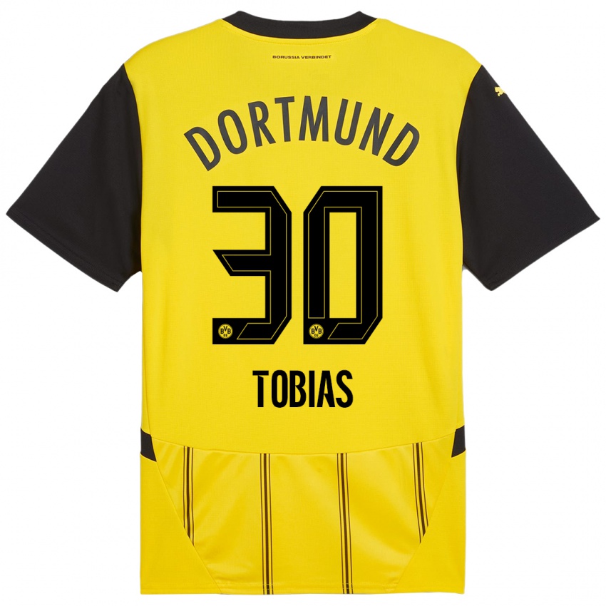 Criança Camisola Vogt Tobias #30 Preto Amarelo Principal 2024/25 Camisa Brasil