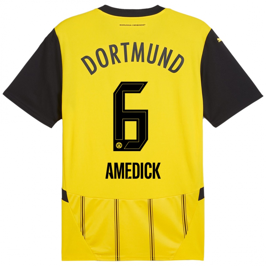 Criança Camisola Maik Amedick #6 Preto Amarelo Principal 2024/25 Camisa Brasil