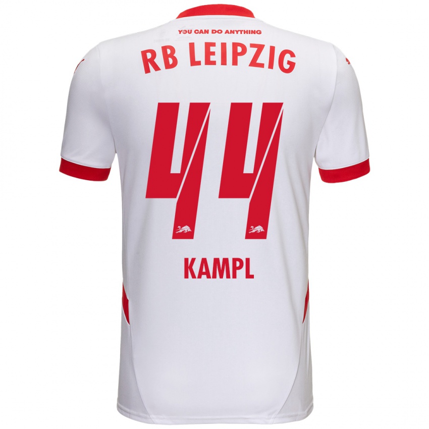 Criança Camisola Kevin Kampl #44 Vermelho Branco Principal 2024/25 Camisa Brasil