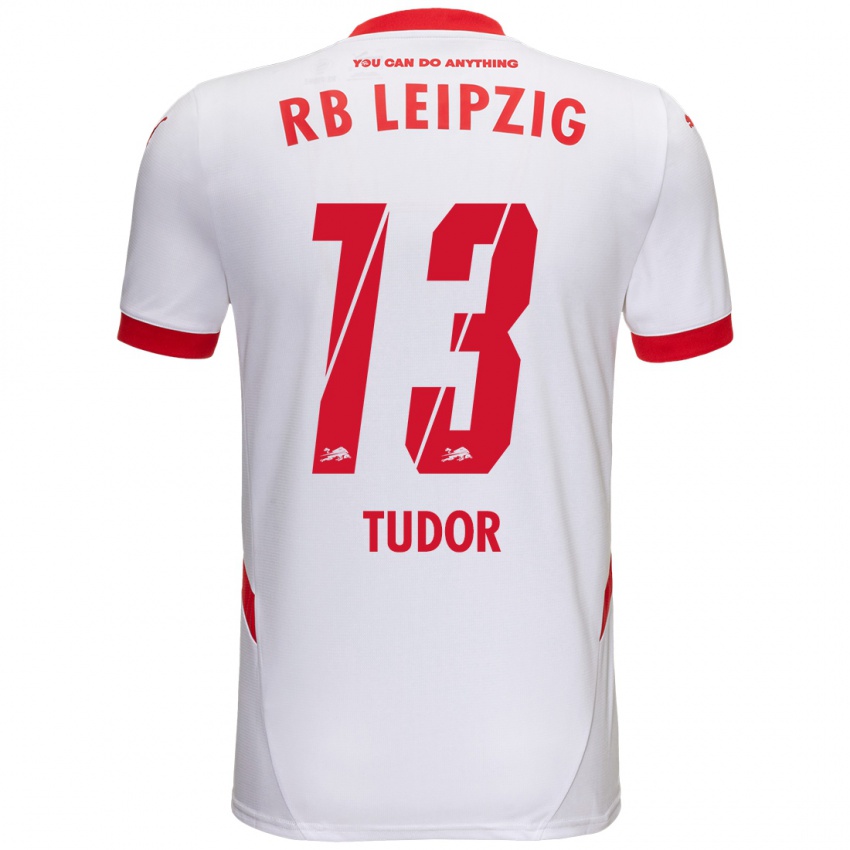 Criança Camisola Aaron Tudor #13 Vermelho Branco Principal 2024/25 Camisa Brasil