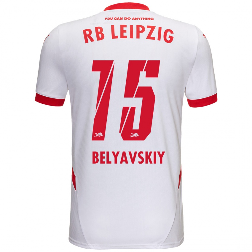 Criança Camisola David Belyavskiy #15 Vermelho Branco Principal 2024/25 Camisa Brasil