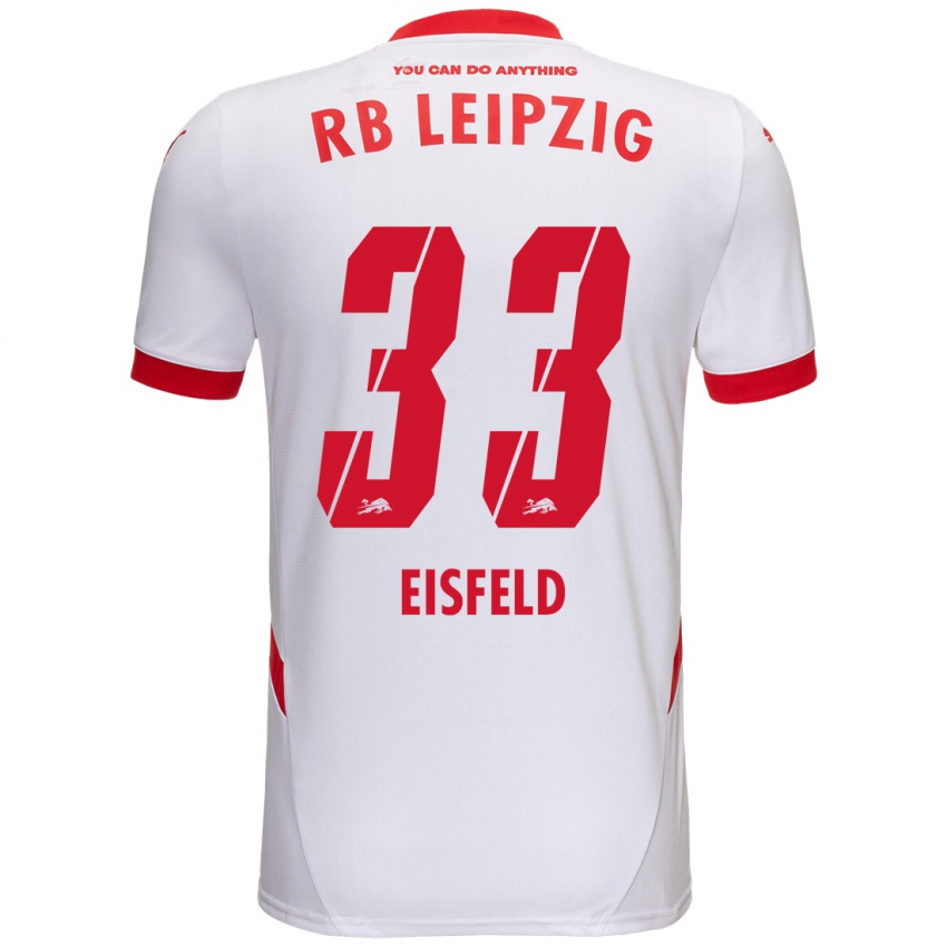 Criança Camisola Tom Eisfeld #33 Vermelho Branco Principal 2024/25 Camisa Brasil