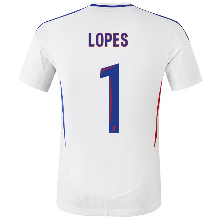 Criança Camisola Anthony Lopes #1 Azul Branco Principal 2024/25 Camisa Brasil