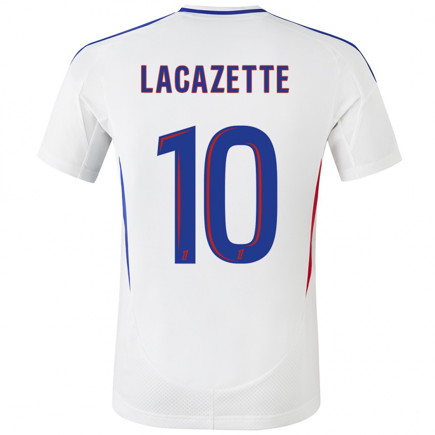 Criança Camisola Alexandre Lacazette #10 Azul Branco Principal 2024/25 Camisa Brasil