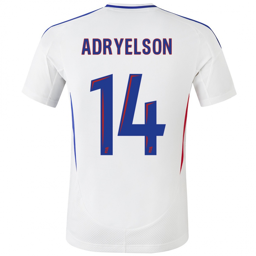 Criança Camisola Adryelson #14 Azul Branco Principal 2024/25 Camisa Brasil