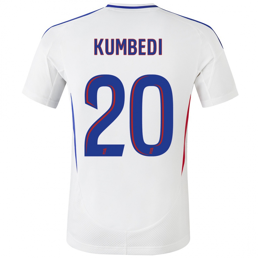 Criança Camisola Saël Kumbedi #20 Azul Branco Principal 2024/25 Camisa Brasil