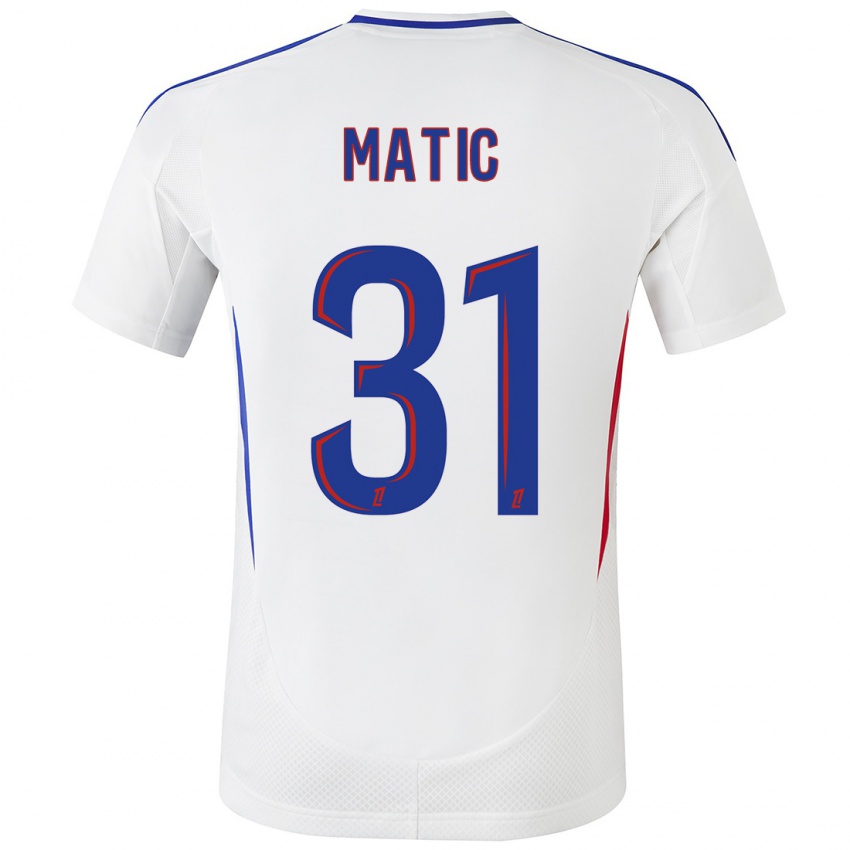 Criança Camisola Nemanja Matic #31 Azul Branco Principal 2024/25 Camisa Brasil