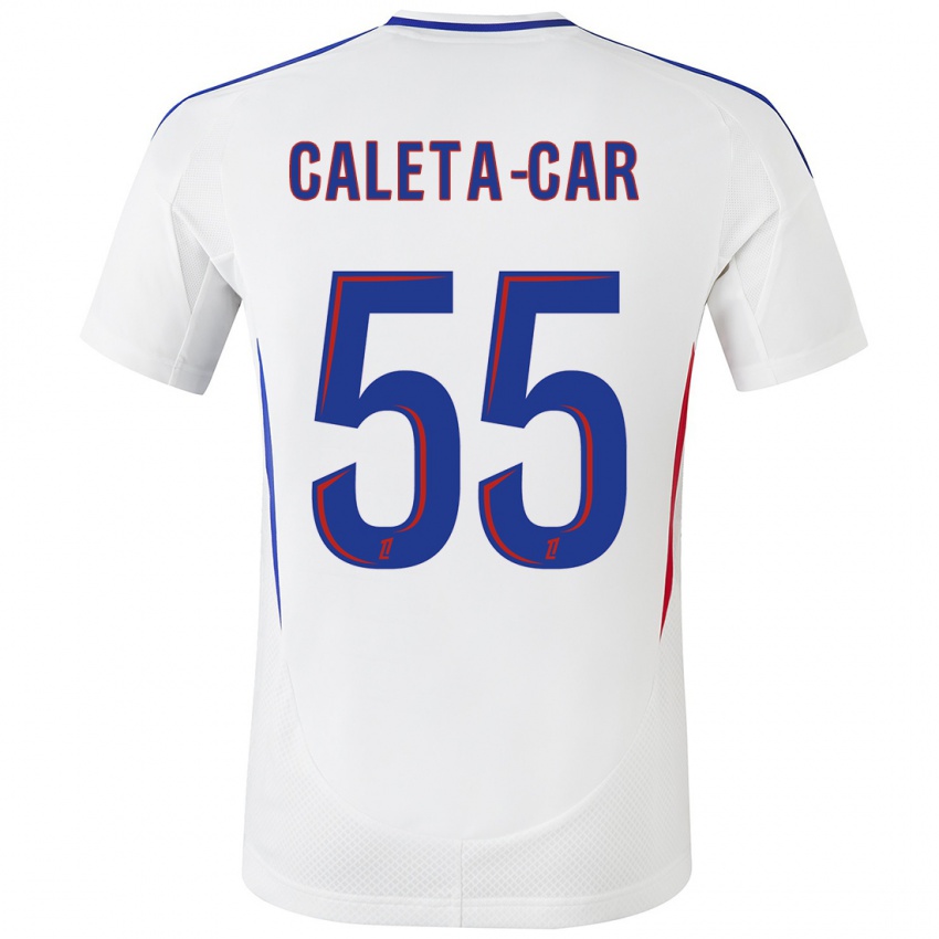 Criança Camisola Duje Caleta-Car #55 Azul Branco Principal 2024/25 Camisa Brasil