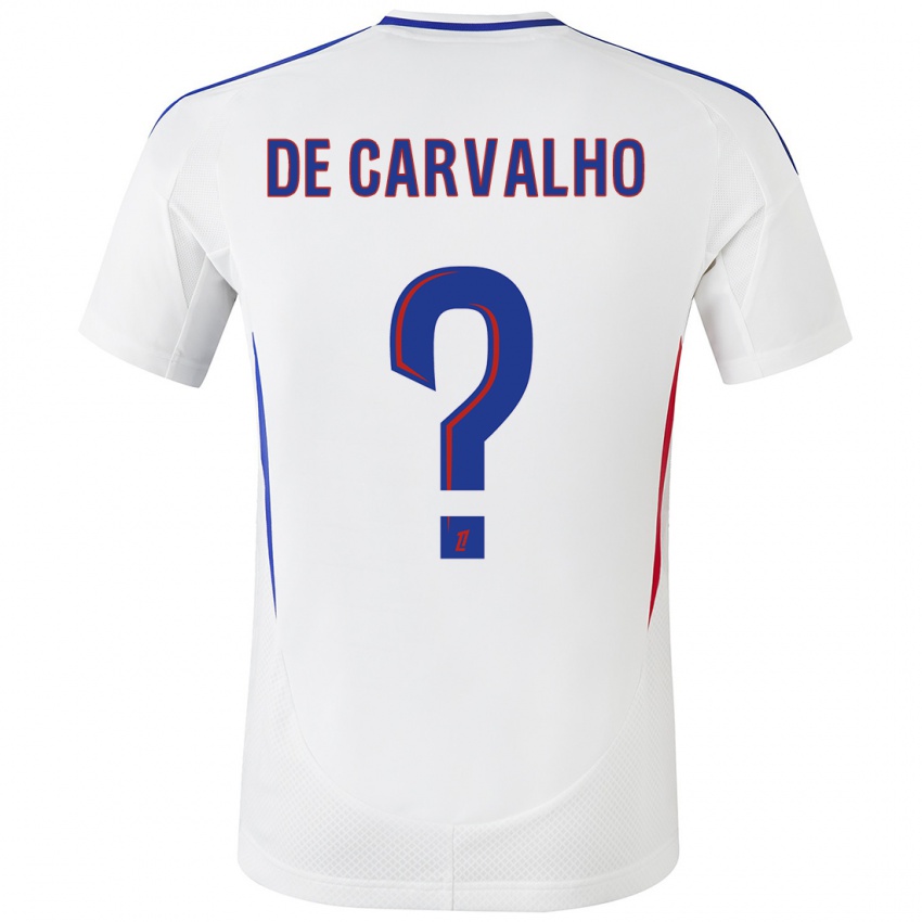 Criança Camisola Mathys De Carvalho #0 Azul Branco Principal 2024/25 Camisa Brasil