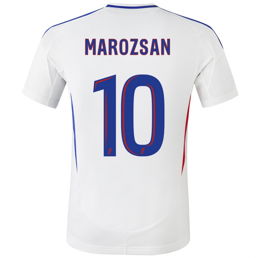 Criança Camisola Dzsenifer Marozsan #10 Azul Branco Principal 2024/25 Camisa Brasil