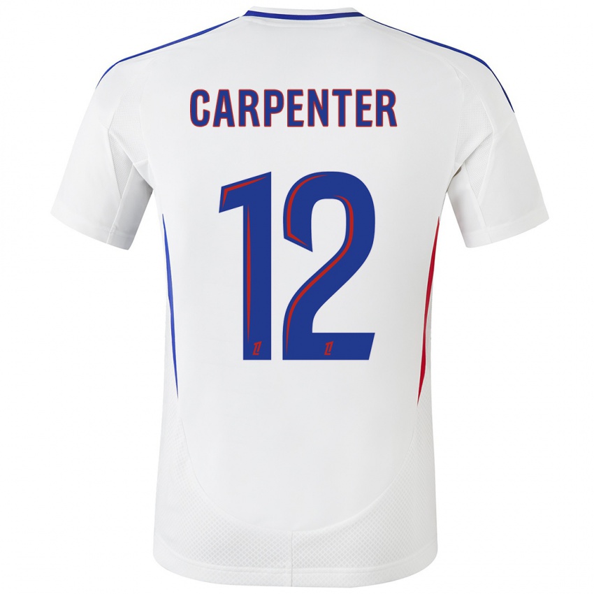 Criança Camisola Ellie Carpenter #12 Azul Branco Principal 2024/25 Camisa Brasil