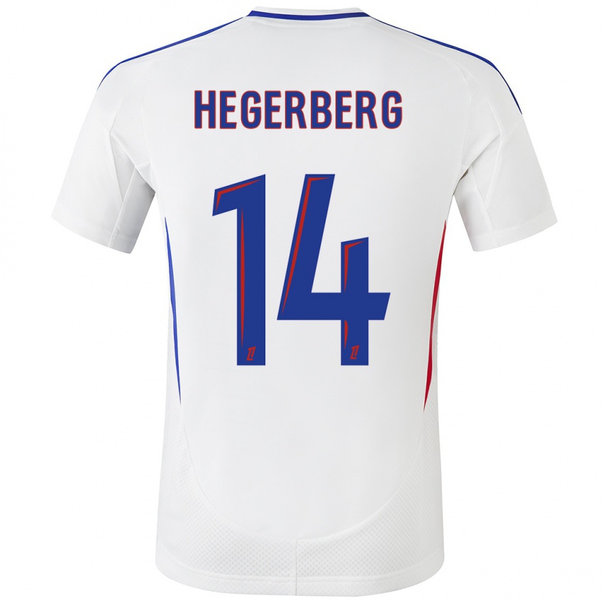 Criança Camisola Ada Hegerberg #14 Azul Branco Principal 2024/25 Camisa Brasil