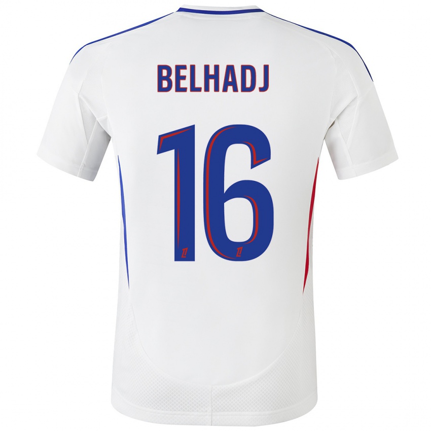 Criança Camisola Féerine Belhadj #16 Azul Branco Principal 2024/25 Camisa Brasil